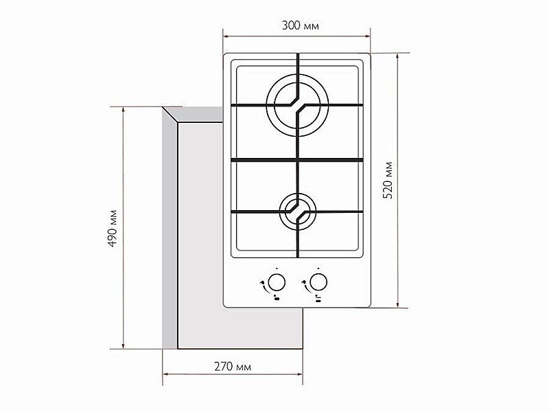Газовая варочная поверхность GVG 321 BL