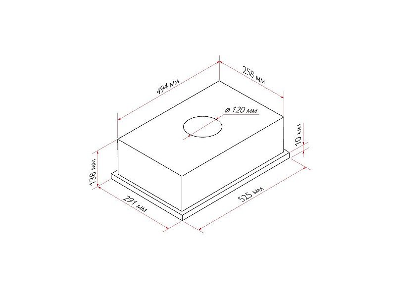 Встраиваемая вытяжка GS BLOC LIGHT 600