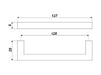 Ручка скоба мебельная QUADRA RS043MBSG.4